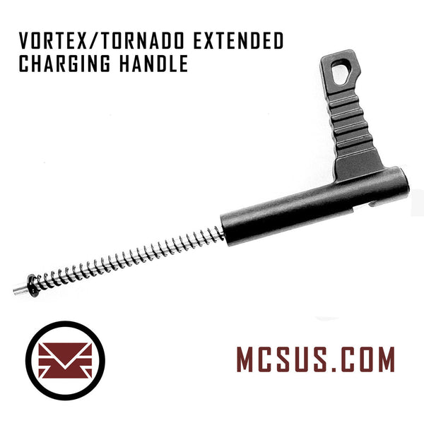 Long aluminum charging handle for Tacamo Vortex/Tornado