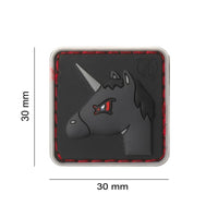 Patch PVC Licorne fâchée NOIR